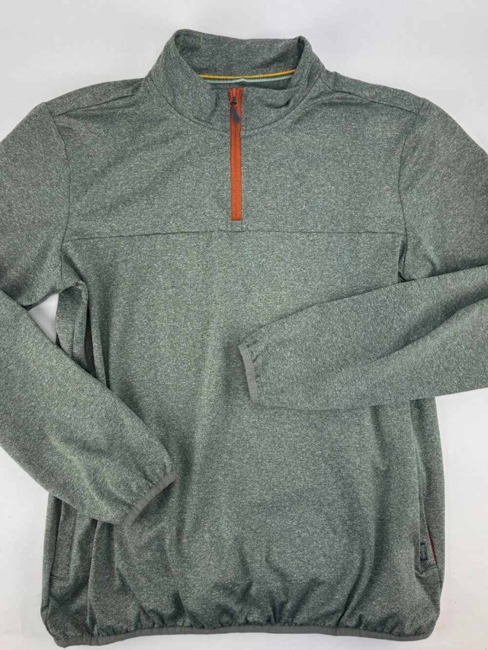 Marsh Wear 1/4 Zip Mens Medium Gray Pullover Pockets Performance